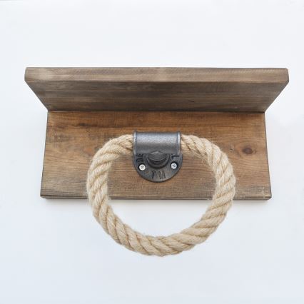 Handdukshållare med hylla BORURAF 14x30 cm gran