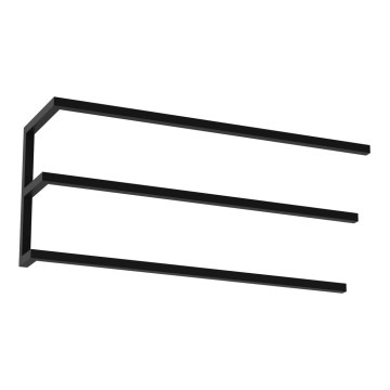 Handdukshängare för vägg 25x60 cm svart