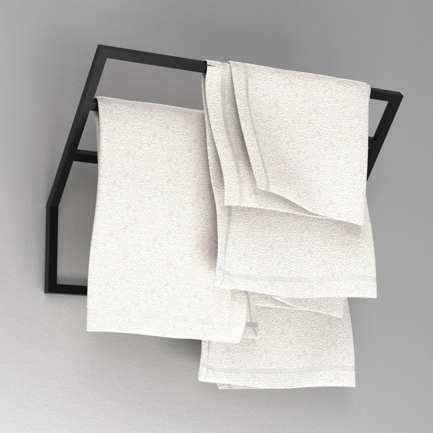 Handdukshängare för vägg 37x60 cm svart