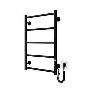 Handdukstork för badrum CLASSIC 65W/230V 66x42 cm rostfritt stål/svart, högeransluten