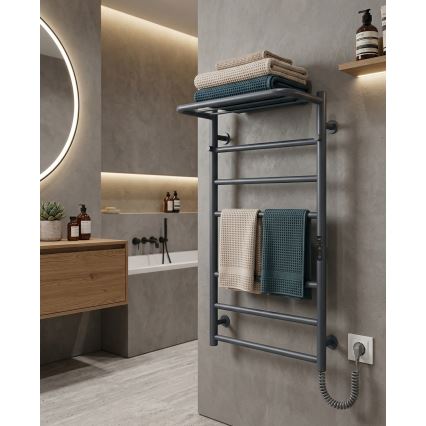 Handdukstork för badrum HOME 95W/230V 77x53 cm rostfritt stål/antracit högeransluten