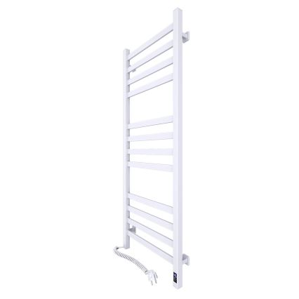Handdukstork för badrum med termostat AVANGARD 227W 120x48 cm vit, vänsterutförande
