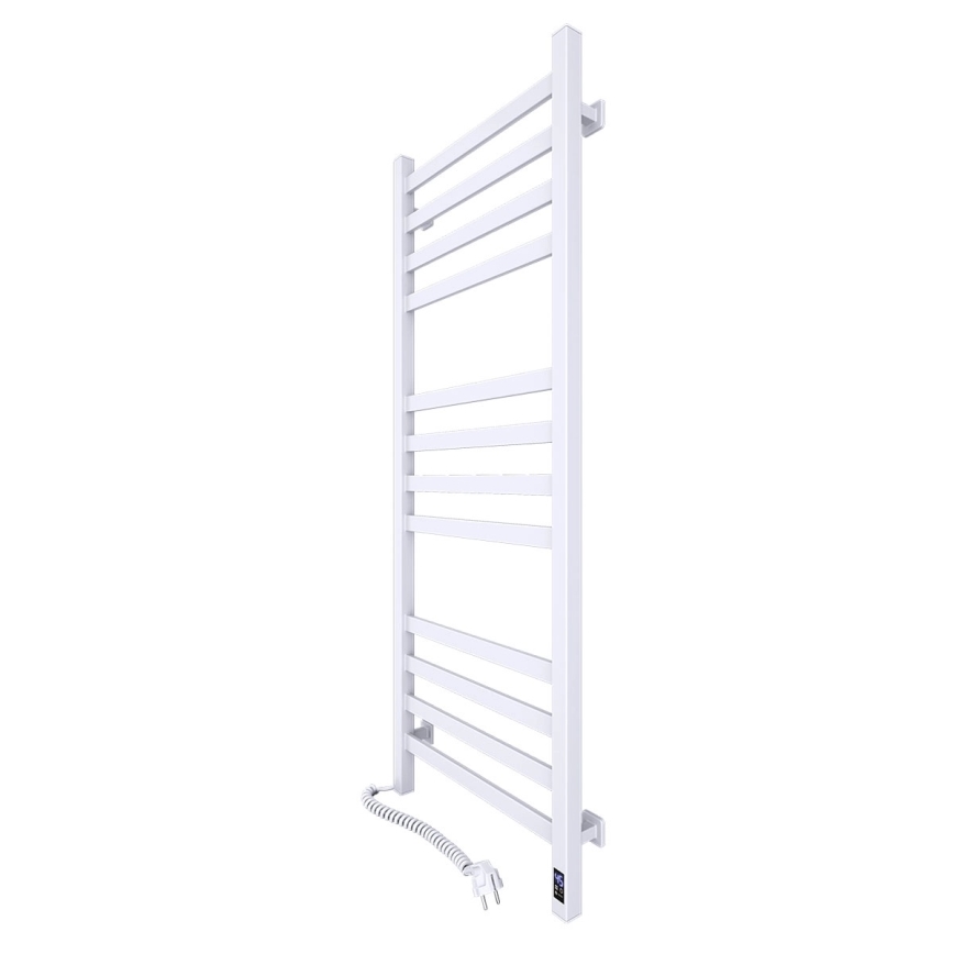 Handdukstork för badrum med termostat AVANGARD 227W 120x48 cm vit, vänsterutförande