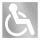 Handikappsymbol 12x12 cm rostfritt stål/silverfärgad
