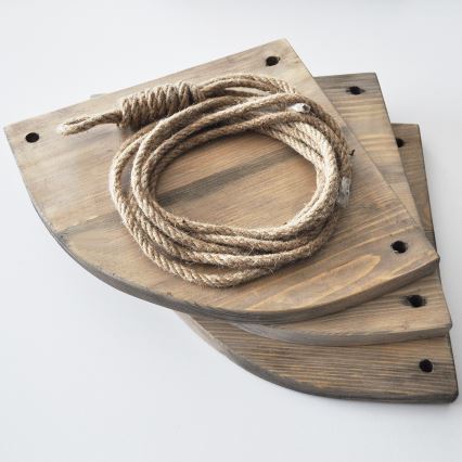 Hängande hörnhylla 90x25 cm brun