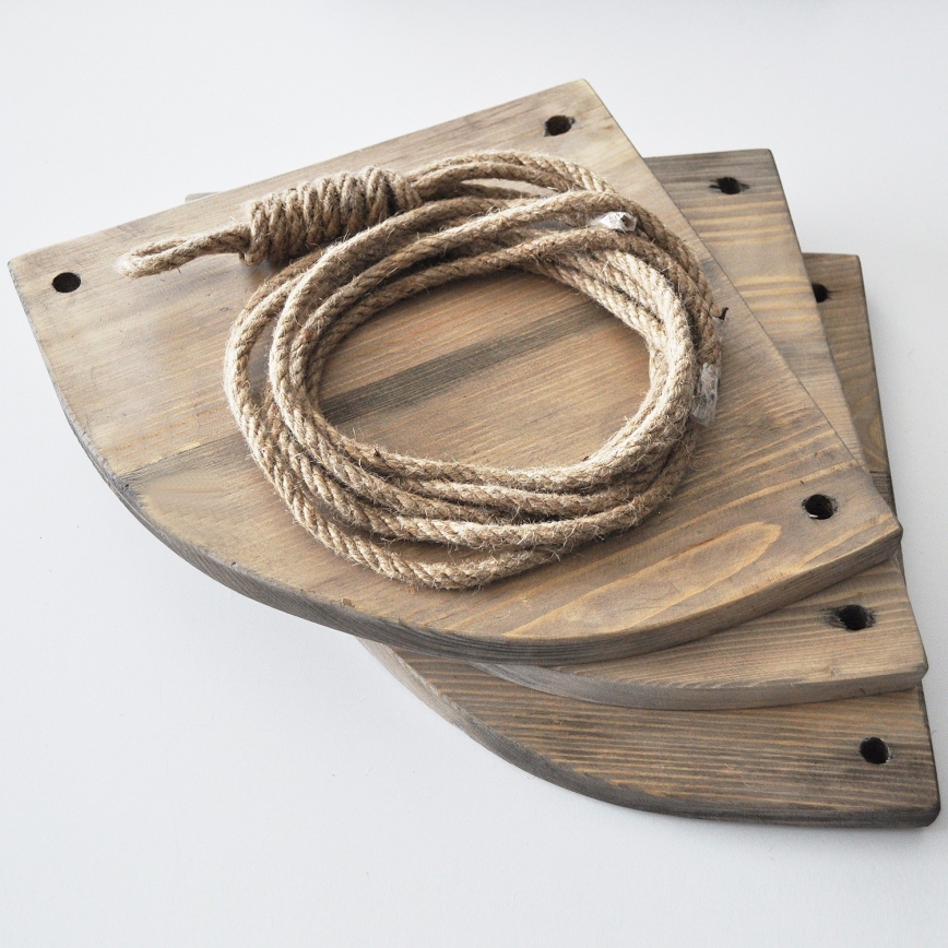 Hängande hörnhylla 90x25 cm brun