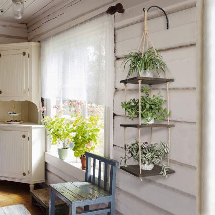 Hängande hylla 90x25 cm gran