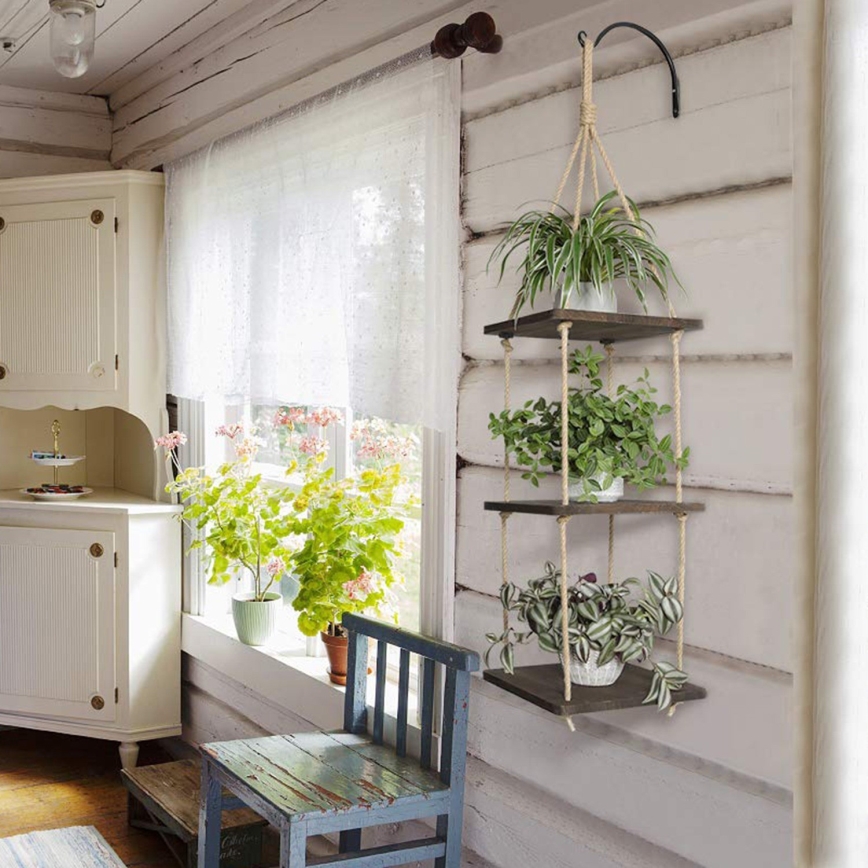 Hängande hylla 90x25 cm gran