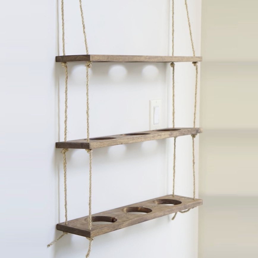 Hängande hylla för blomkrukor 60 cm gran