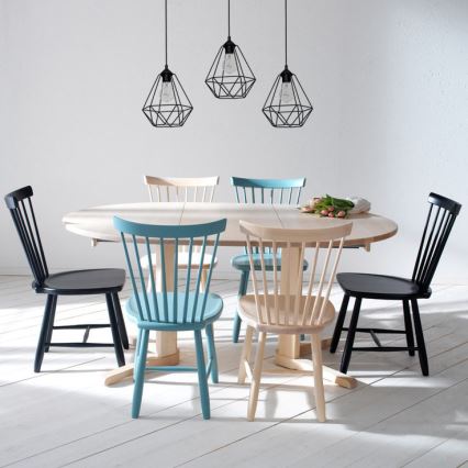 Hängande lampa BASKET 3xE27/60W/230V svart