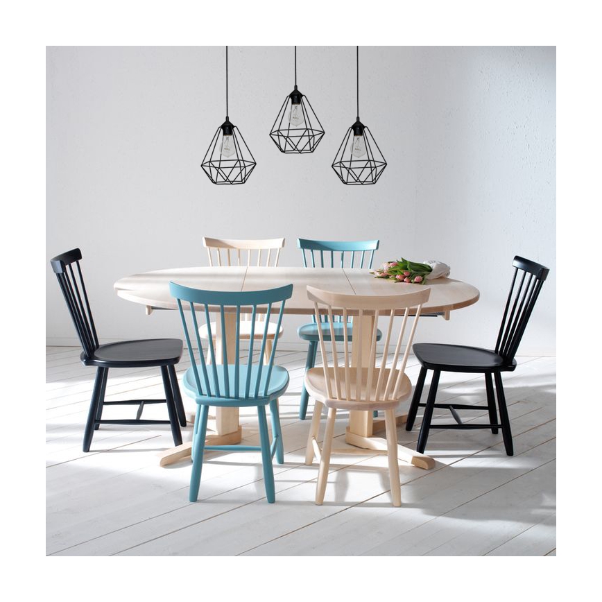 Hängande lampa BASKET 3xE27/60W/230V svart