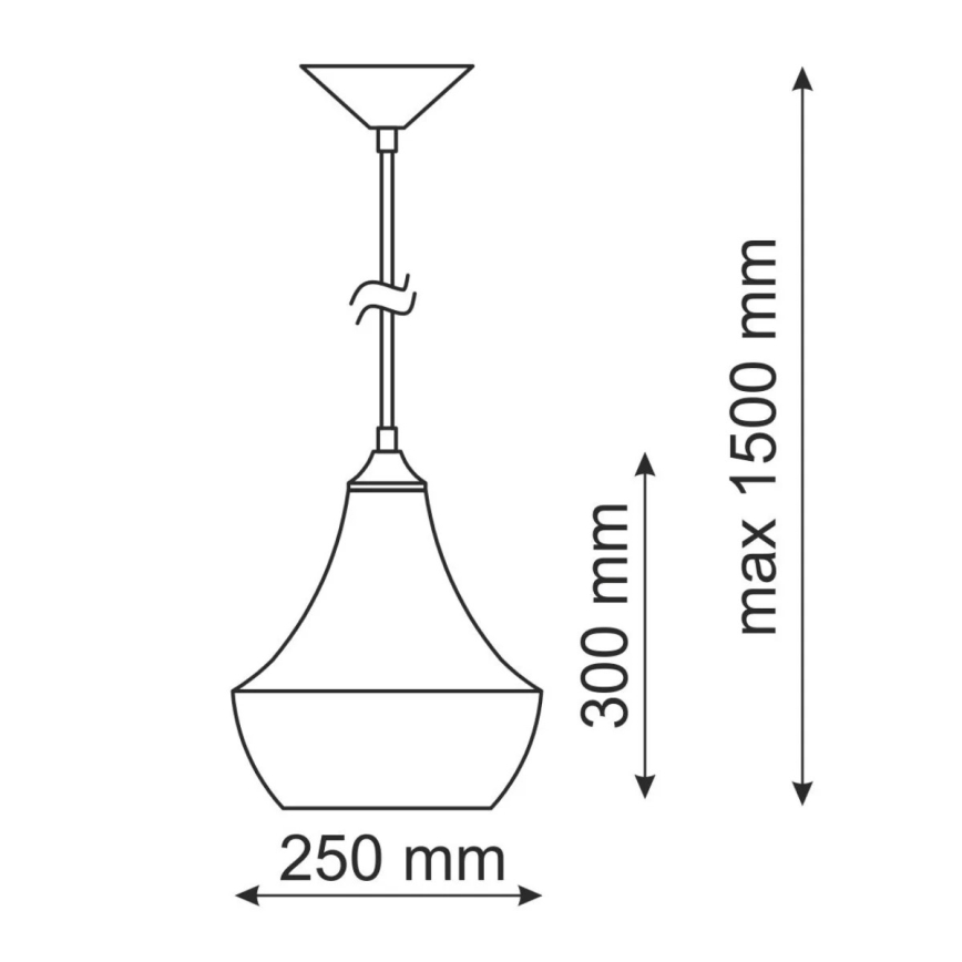 Hängande lampa MODERN E27/60W vit