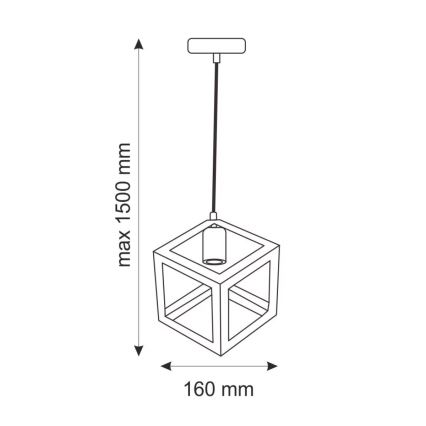 Hängande lampa SWEDEN 1xE27/20W/230V