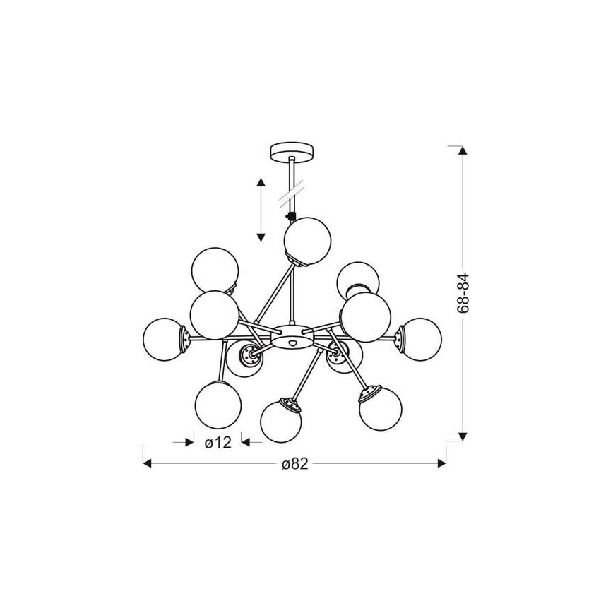 Hängande Ljuskrona BEST 12xE14/40W/230V