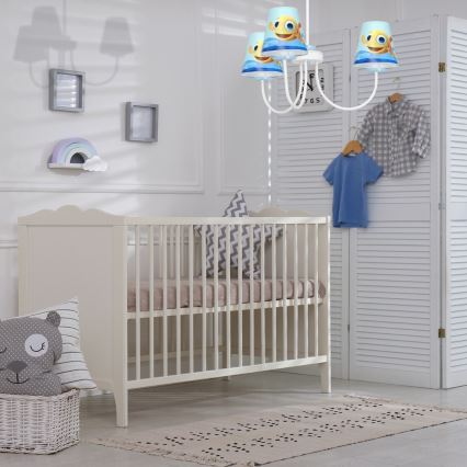 Hängande Ljuskrona för barn  FISH 3xE14/40W/230V