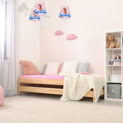 Hängande Ljuskrona för barn  OCTOPUS 3xE14/40W/230V