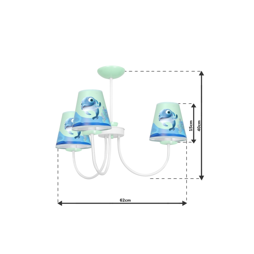 Hängande Ljuskrona för barn  påLPHIN 3xE14/40W/230V