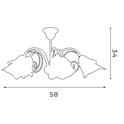 Hängande Ljuskrona KOKARDA 5xE14/60W/230V