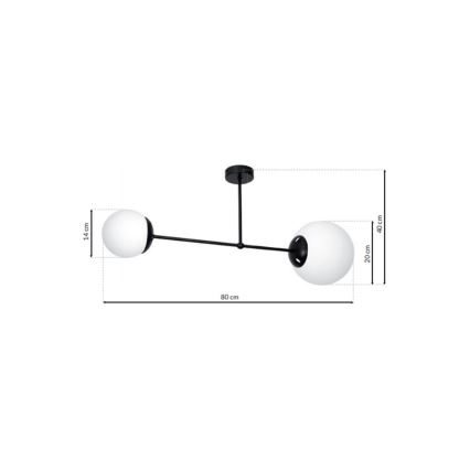 Hängande Ljuskrona LIMA 2xE14/40W/230V