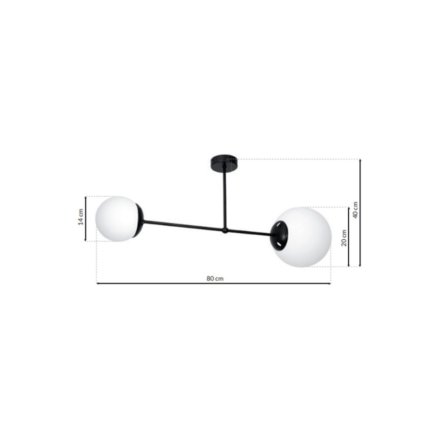 Hängande Ljuskrona LIMA 2xE14/40W/230V