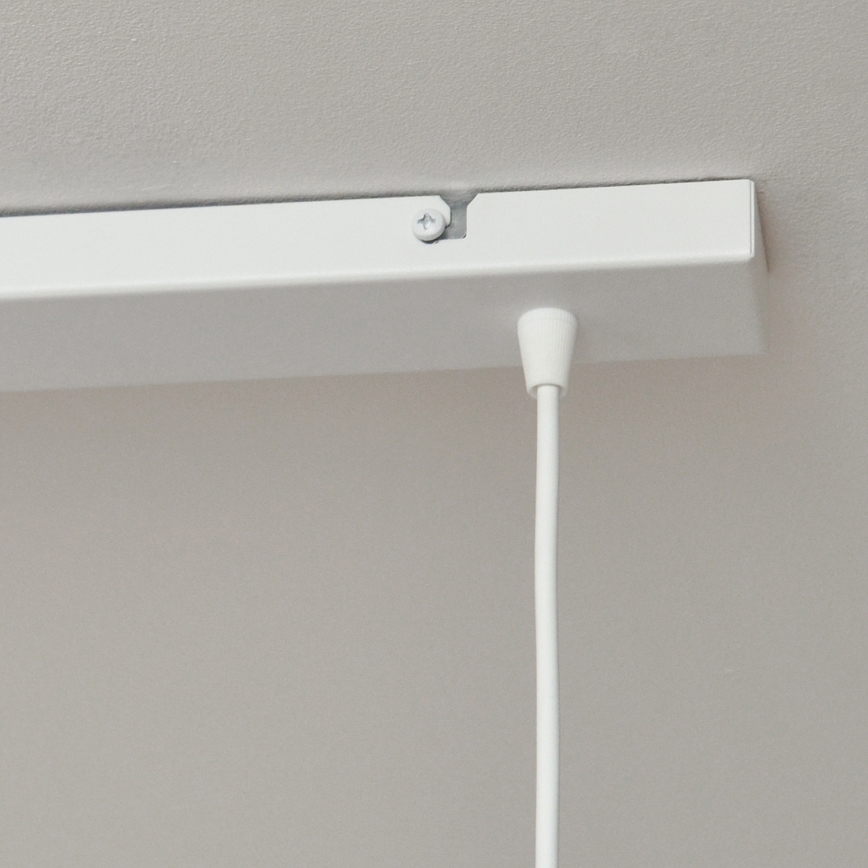 Hängande ljuskrona med textilsladd för barn STARS 2xE27/15W/230V gul/vit