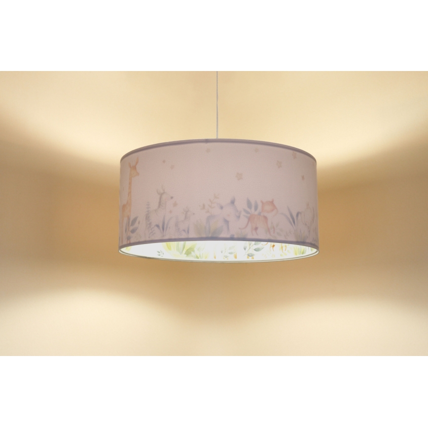 Hängande ljuskrona med textilsladd för barn SWEET DREAMS 1xE27/60W/230V diameter 30 cm