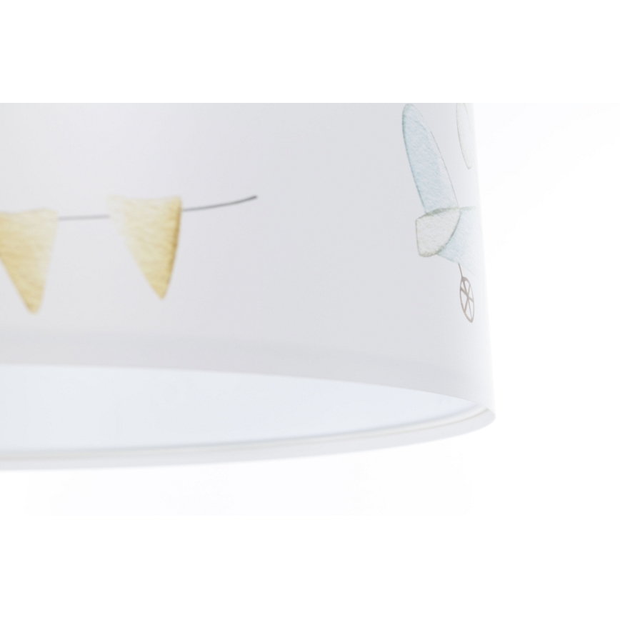 Hängande ljuskrona med textilsladd för barn SWEET DREAMS 1xE27/60W/230V diameter 30 cm