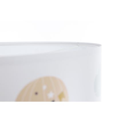 Hängande ljuskrona med textilsladd för barn SWEET DREAMS 1xE27/60W/230V diameter 30 cm