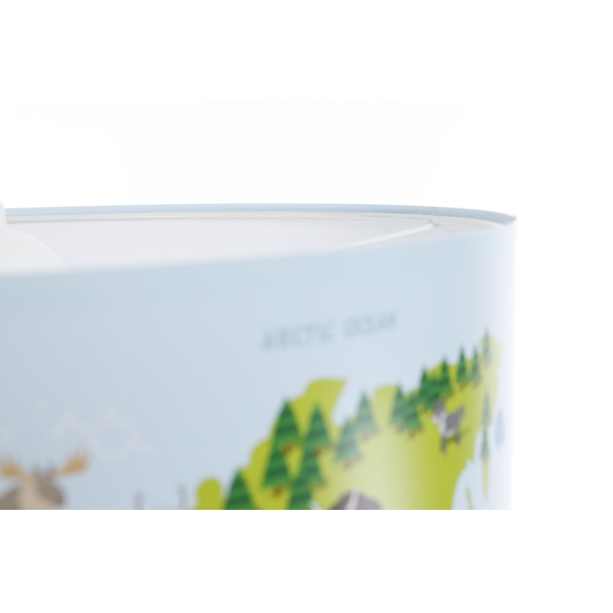 Hängande ljuskrona med textilsladd för barn SWEET DREAMS 1xE27/60W/230V diameter 30 cm