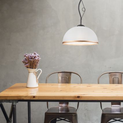 Hängande Ljuskrona RETRO 1xE27/60W/230V antracit