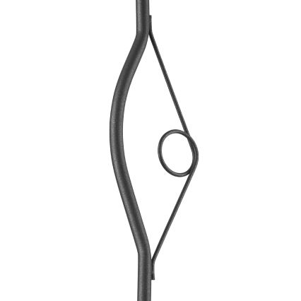 Hängande Ljuskrona RETRO 1xE27/60W/230V antracit