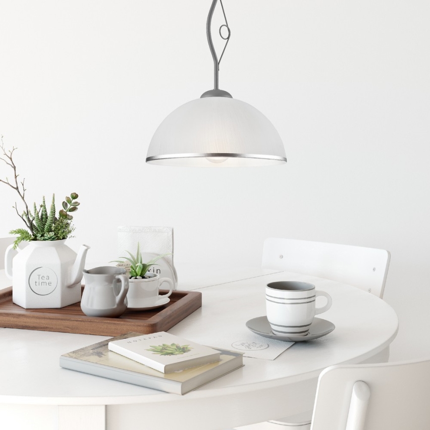 Hängande Ljuskrona RETRO 1xE27/60W/230V silver