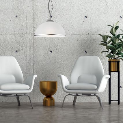 Hängande Ljuskrona RETRO 1xE27/60W/230V silver