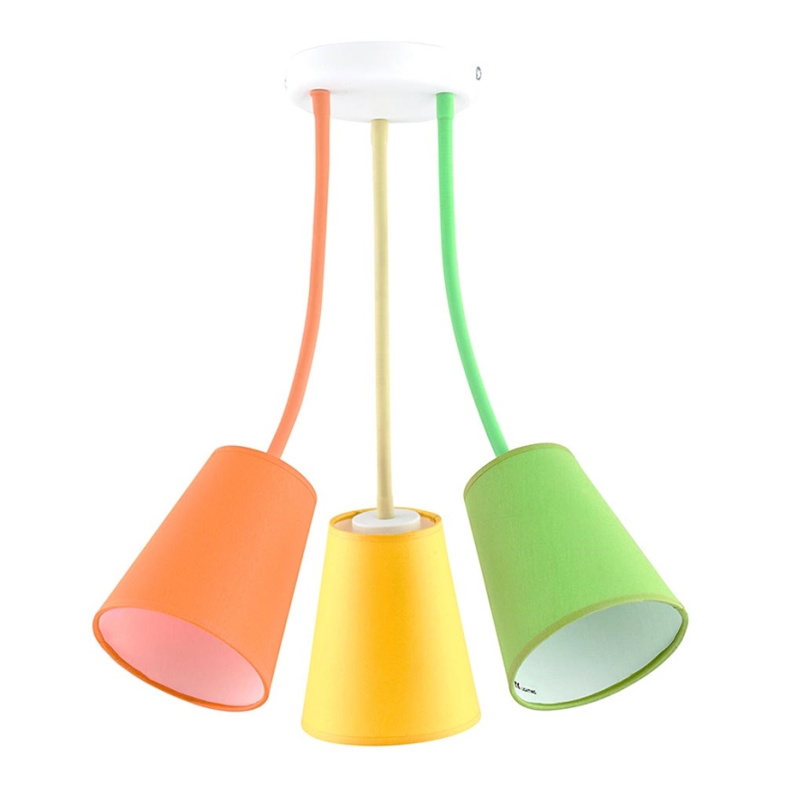 Hängande Ljuskrona WIRE COLOUR 3xE27/60W/230V