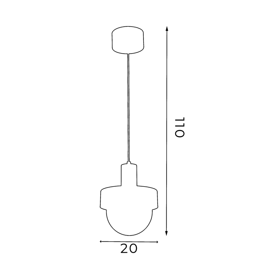 Hänglampa CANAN med sladd 1xE27/15W/230V Ø 20 cm beige