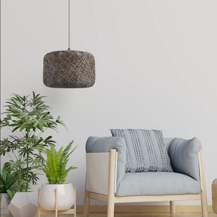 Hänglampa CLEA med sladd 1xE27/20W/230V, Ø 30 cm, antracitgrå