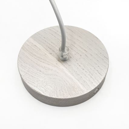 Hänglampa med kabel AIDA 1xE27/60W/230V Ø25 cm ek/vit