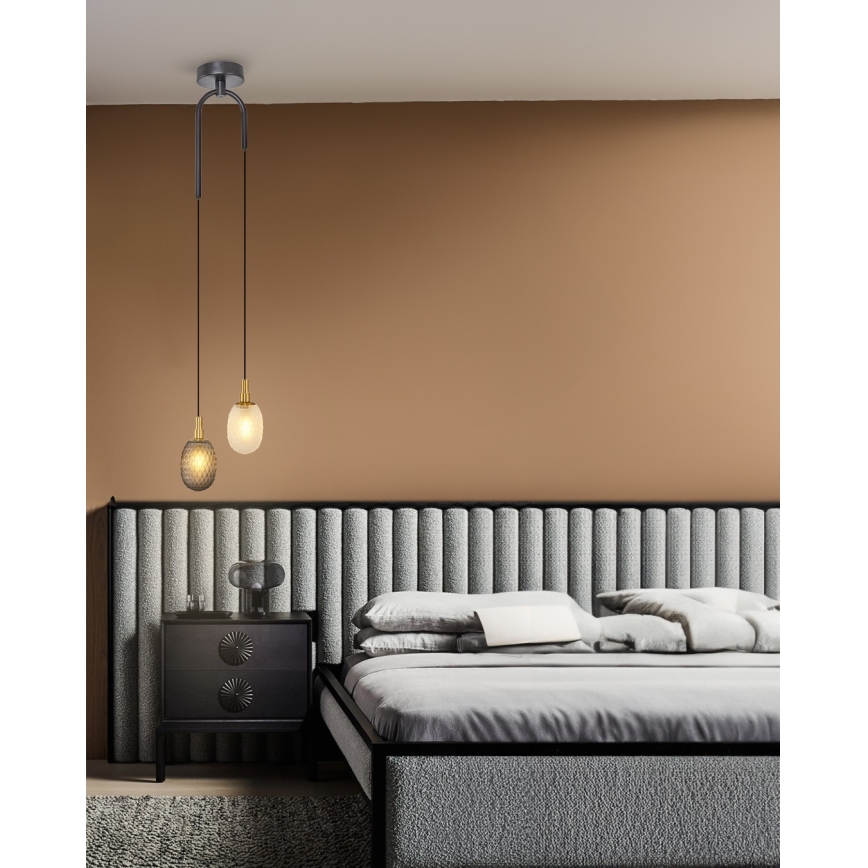Hänglampa med kabel CACTUS 2xG9/5W/230V grå/vit