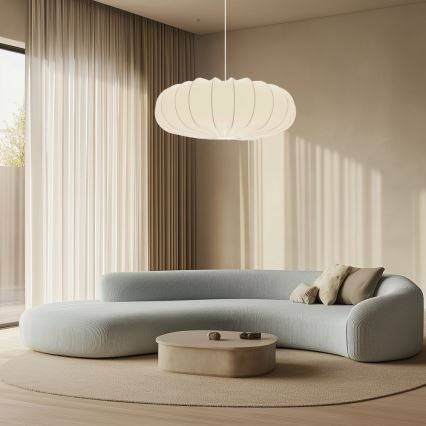 Hänglampa med kabel CAFEE 1xE27/40W/230V Ø 66 cm vit