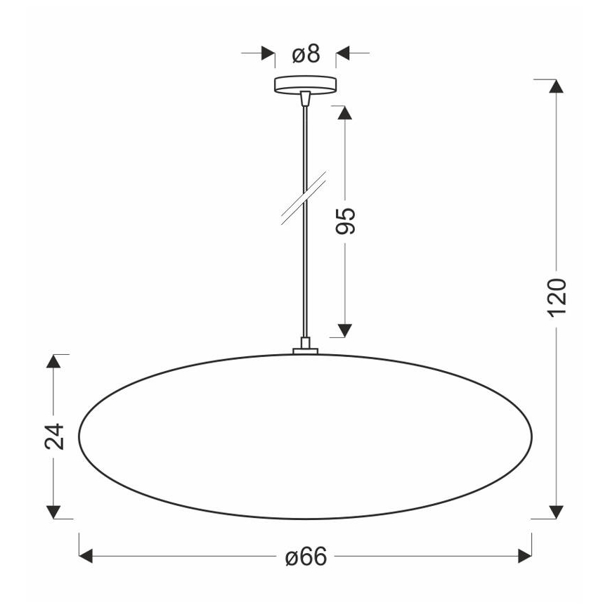 Hänglampa med kabel CAFEE 1xE27/40W/230V Ø 66 cm vit
