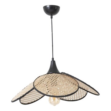 Hänglampa med kabel FUME 1xE27/40W/230V Ø 45 cm svart/beige