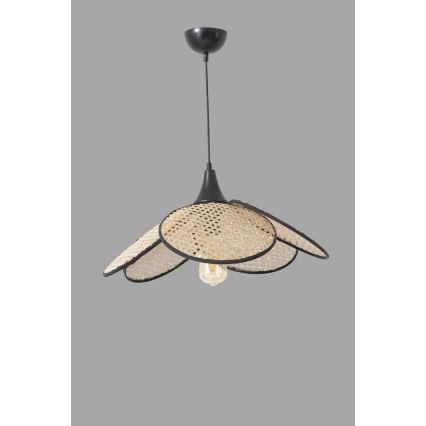 Hänglampa med kabel FUME 1xE27/40W/230V Ø 45 cm svart/beige