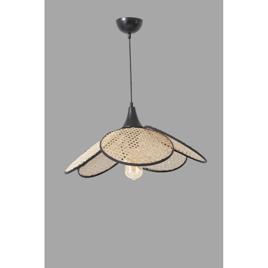 Hänglampa med kabel FUME 1xE27/40W/230V Ø 45 cm svart/beige