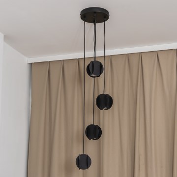 Hänglampa med kabel GAMBIT 4xGU10/10W/230V svart