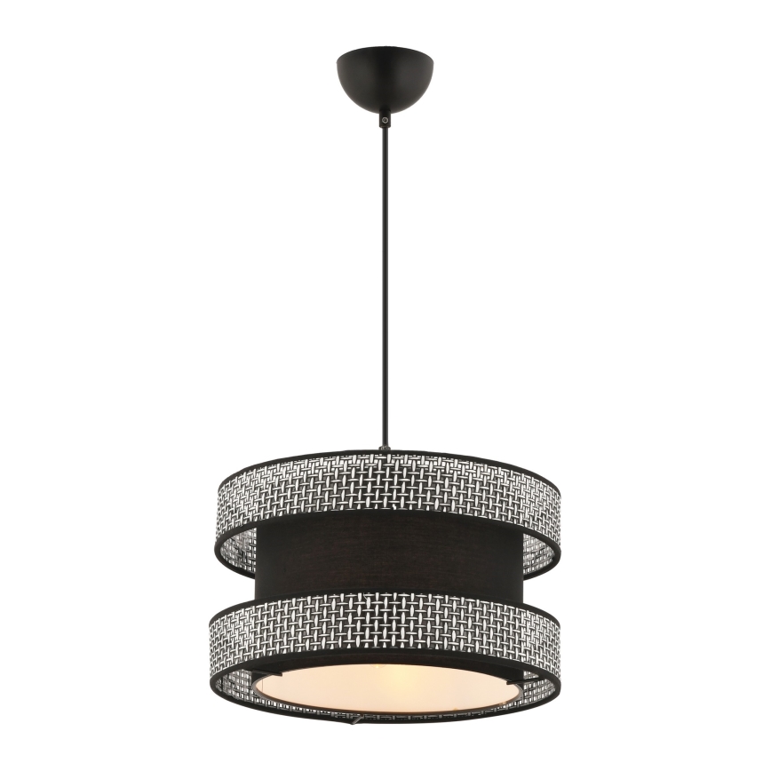 Hänglampa med kabel HALO 1xE27/60W/230V svart/grå