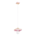Hänglampa med kabel MIKO 1xE27/15W/230V rosa/beige
