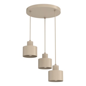 Hänglampa med kabel PARKLA 3xE27/15W/230V beige