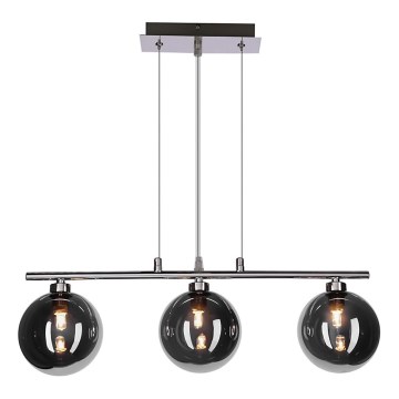 Hänglampa med kabel SOMUL 3xG9/20W/230V rökigt svart