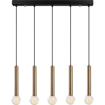 Hänglampa med kabel TEMPO 5xE27/40W/230V, guld