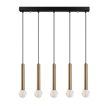 Hänglampa med kabel TEMPO 5xE27/40W/230V, guld